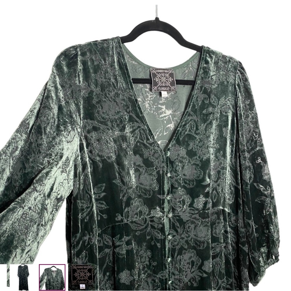 Johnny Was - Natalia silk velvet midi dress